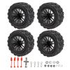 4PCS RC Tires 12mm Hex Off Road Short Course Truck Tyres 1/10, Large Truck RC Tires and Long-Lasting RC Tires view 1