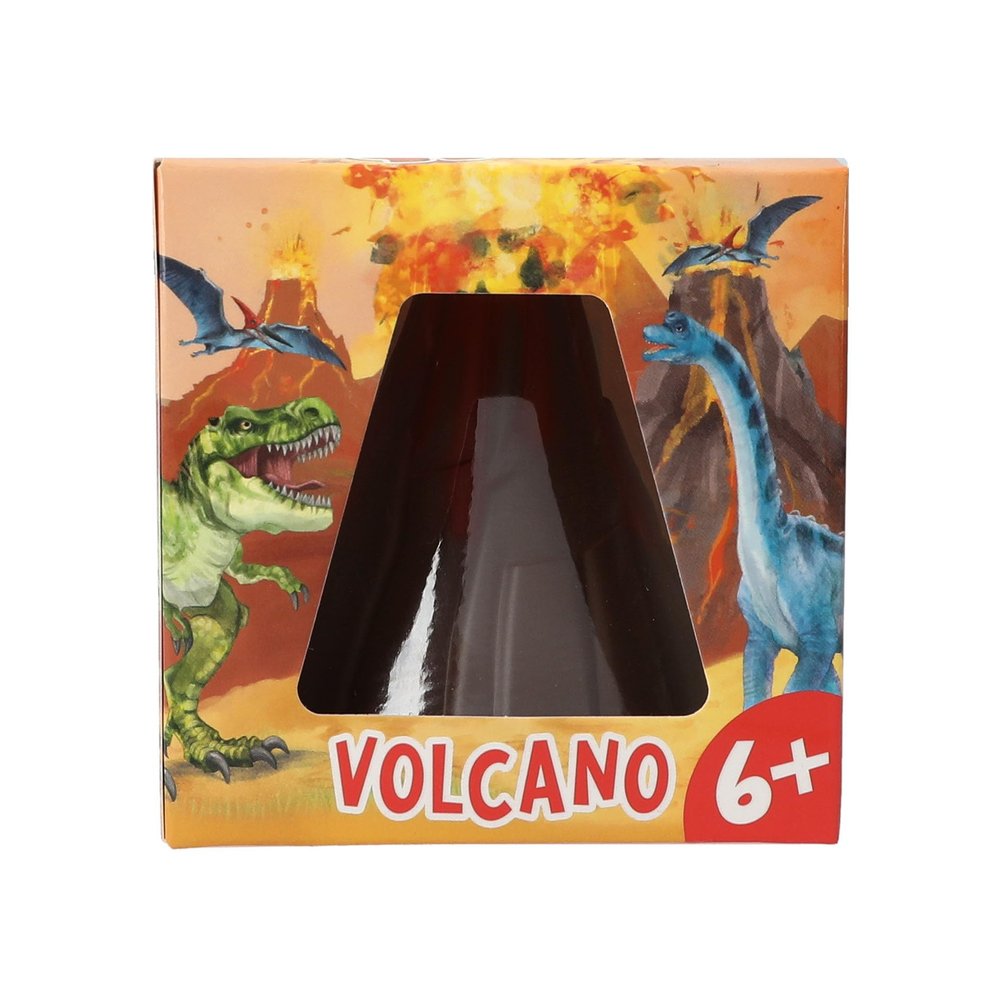 Depesche 11733 Dino World Volcano with Dinosaur Surprise Figure, Grow in Water, Toy Figures to Collect and Swap