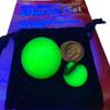 Curated Collectables Uranium Glass Collector Marble - #14 Burmese Pearl Essence (with Gift Box) Glows Under Blacklight - Not Glow in The Dark view 2