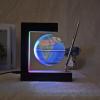 BEBEVOGUE Personalized Magnetic Levitating Globe with Wireless LED Light Anti Gravity Floating 4in Globe Wrold Map Unique Gift for Kids Men Boys Boyfriend Home Office Desk Gadget Decor (Black) view 2
