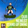 Swurfer Stand Up Tree Swing, Outdoor Swing for Adults, Kids - Durable, Weatherproof, Easy Installation, Adjustable Handles, Protective Rubber Edge, Swingset Outdoor, Outdoor Play, 200lbs, Age 6 and Up view 2
