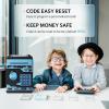 ATM Piggy Bank for Boys Girls, Vcertcpl Mini ATM Coin Bank Money Saving Box with Password, Kids Safe Money Jar for Adults with Auto Grab Bill Slot, Great Gift Toy Bank for Kids (Camouflage BlueGray) view 2