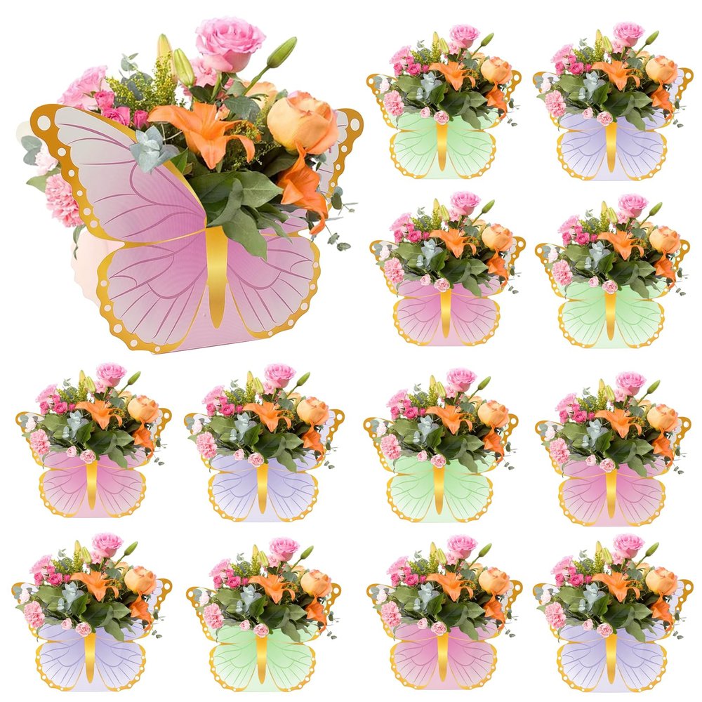 12 Pcs Butterfly Centerpieces for Party Table Decorations Baby Shower Birthday Tea Party Decor Butterfly Table Toppers Centerpieces Decorations for Themed Wedding Party Favors