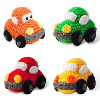 Car Toy Crochet Doll Handmade Amigurumi Plush Toy VAC (Yellow)