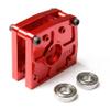 GTBRacing CNC Aluminum Chain Gear Mount for 1/8 RC Kyosho Mad Force Kruiser VE Mad Crusher VE Foxx VE USA-1 VE Upgrade Part (Red) view 1