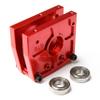 GTBRacing CNC Aluminum Chain Gear Mount for 1/8 RC Kyosho Mad Force Kruiser VE Mad Crusher VE Foxx VE USA-1 VE Upgrade Part (Red) view 2