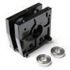 GTBRacing CNC Aluminum Chain Gear Mount for 1/8 RC Kyosho Mad Force Kruiser VE Mad Crusher VE Foxx VE USA-1 VE Upgrade Part (Black) view 2