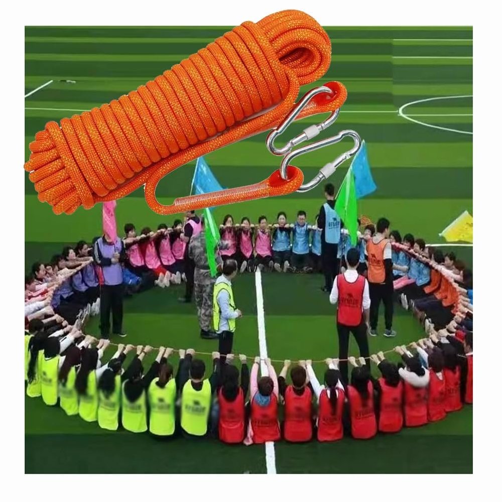 Field Day Team Building Games Rope Kit, with Stainless Steel Buckle and Bag, Great for Coworker Game Office Party Work Party Games (Size : 80m/262ft)