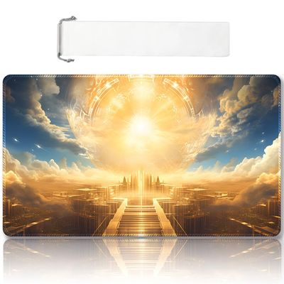 DAUXID Premium Stitched MTG Playmat with Zones and Non-Slip Rubber Backing - TCG Play Mat for MTG and Other Card Games - Colorful Design with Vintage Look and Feel (DKT (92),No Zones)