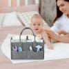 PandaEar Baby Diaper Caddy Organizer, Portable Travel Diaper Organizer, Nursery Caddy Basket with Divided Design view 2