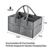 PandaEar Baby Diaper Caddy Organizer, Portable Travel Diaper Organizer, Nursery Caddy Basket with Divided Design view 4