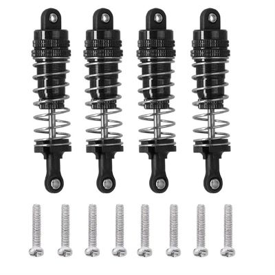 4Pcs Metal Shock Absorber Damper Replacement Accessory Fit For WLtoys 144001 1/14 RC Drift Racing Car Parts Modification accessories (Color : Black)