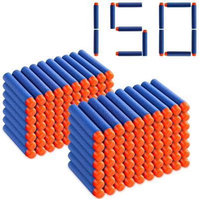 Pokiiulk Refill Darts 150 Pcs Bullets Ammo - Compatible with Nerf Guns N-Strike Elite Series - Refill Darts Premium Foam Bullets Pack for Boys Party Favors(Blue)