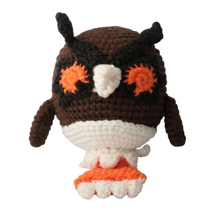 Brown Hoothoot Crochet Doll Handmade Amigurumi Plush Toy VAC
