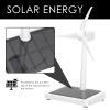 Alasum Solar Powered Desk Windmill, Solar Powered Wind Model DIY Ornament Decoration Science Teaching Educational Desk Windmill Model DIY Solar Windmill Science view 4