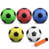 Umnodobn 6 Inch Mini Soccer Toys for Indoor Mini Goals, 6" Small Soccer Balls Swimming Pool Beach Balls, Sand Beach Toys Sport Holiday Stuffer for Adults & Kids Sensory Stress Ball with Pump 5 PCS view 1