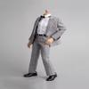 1/6 Scale Male Clothes,Men's Gray Suit Coat Shirt Pant Trousers Costume Outfit Clothing for 12inch Male Action Figure Body (D) view 4