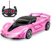 Bloolilies Remote Control Car for Girls, 1:18 Scale Hobby Rc Cars Toys for Kids Toddlers Age 3 4 5 6 7 8-12 Year Old- Model Sports Racing Car with Headlights Birthday Easter Gift, Pink view 1