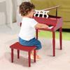 HONEY JOY Classical Kids Piano, 30-Key Mini Piano with Music Stand and Bench, Wooden Musical Instrument Toy with Lid & Music Rack, Gift for Boys Girls Ages 3+  view 2