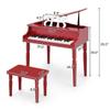 HONEY JOY Classical Kids Piano, 30-Key Mini Piano with Music Stand and Bench, Wooden Musical Instrument Toy with Lid & Music Rack, Gift for Boys Girls Ages 3+  view 4