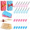 Glimin 48 Pcs Kids Mini Baking Supplies with Spatula, Rolling Pin, Whisk, Gift Bags for Kids Cooking Classroom School Exchange Party Favors view 1