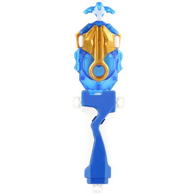 Launcher and Grip, Battling Tops Burst B-184 Custom Bey Launcher LR Left Right Spin DB Layer System (Blue Set)