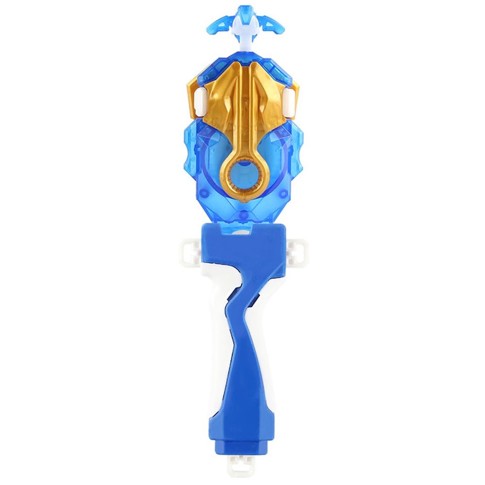 Launcher and Grip, Battling Tops Burst B-184 Custom Bey Launcher LR Left Right Spin DB Layer System (Blue Set)