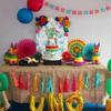 1 Pack Fiesta Happy Birthday Cake Topper Cactus Donkey Guitar Rackets Pepper Cake Pick for Mexican Fiesta Theme Baby Shower Birthday Party Cake Decorations Supplies Green view 4