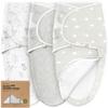 Baby Swaddle Sleep Sacks with Zipper - 3-Pack Swaddles for Newborns 3-6 Months, Infant, Baby Girls, Boys, Soft & Durable Newborn Sleep Sack, Easy Diaper Change Swaddling Blanket (Aspire, L) view 1