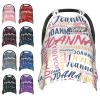 Custom Baby Car Seat Cover with Name, Personalized Name Car Seat Canopy for Babies, Customized Nursing Cover Gifts for Boy Girl Infant Newborn New Mom (White) view 1