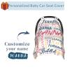 Custom Baby Car Seat Cover with Name, Personalized Name Car Seat Canopy for Babies, Customized Nursing Cover Gifts for Boy Girl Infant Newborn New Mom (White) view 2