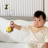 DICHA Crochet Bee Baby Rattle - Sensory Toy for Babies - Ideal for Baby Shower - Includes Beech Teething Ring view 2