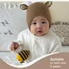 DICHA Crochet Bee Baby Rattle - Sensory Toy for Babies - Ideal for Baby Shower - Includes Beech Teething Ring view 3