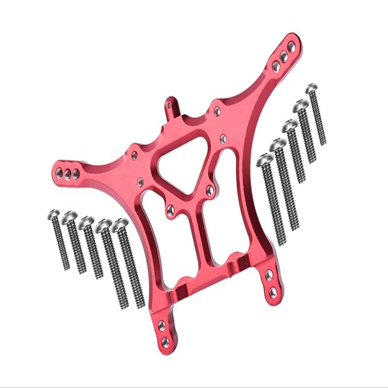 GPM Upgrades Aluminum 6061-T6 Rear Shock Tower Rustler VXL RC Car (Red)