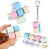 4 Pcs Keyboard Fidget Keychain Decompression Toys Keyboard Fidget Clicker Finger Keyboard Toys,Fidget Keychain with LED Light Stress Relief Keyboard,Keyboard Clicker for Gifts to Pass The Boring Time view 1