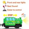 HYPERLIVING Train Toys Remote Control Train, Motorized Trains for Wooden Track, Battery Operated Train with Sound & Lighting Effect, Magnetic Trains Compatible with Thomas, Brio, Chuggington view 2