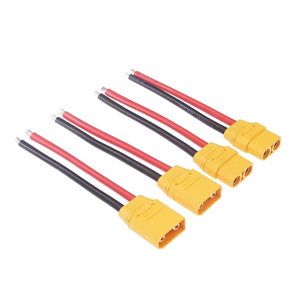 OliYin 2pairs XT90H Amass XT90 Plug Male Female Cable with 12awg 3.93in Silicone Wire(Pack of 2)