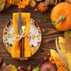 Visroco 40 PCS 9 '' Thanksgiving Paper Plates Fall Theme Party Supplies Give Thanks Pumpkin Autumn Tableware for Fall Thanksgiving Dinner Party Decorations view 3