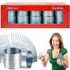 The Dreidel Company Silver Metal Coil Spring, Goody Bag Fillers, Party Favor for Kids, Variety of 2.4" (60mm) Individually Boxed (10-Pack) view 1
