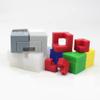 AroundSquare Deco Blocks Untitled 1 -Different Shapes Puzzle Desk Toy - 16 Piece Skill Toy (Translucent White) view 1