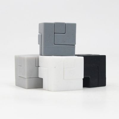 AroundSquare Deco Blocks Untitled 1 -Different Shapes Puzzle Desk Toy - 16 Piece Skill Toy (Greyscale)