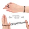 EXPRESSIONS 3pc Assorted Tattoo Stretch Jewelry Collection - Tattoo Choker Necklace, Bracelet & Ring Set - Stretchy Tattoo Effect Jewelry Accessories For Kids And Adults view 3