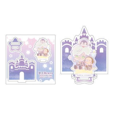 100 Sleeping Princes with The Kingdom of Dreams x Sanrio Characters 16 Douglas x Curious Monkichi [Mini Chara Illustration] Acrylic Figure Plate