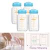 Matyz Glass Breastmilk Storage Bottles, 4 Pack, 8 oz, Sturdy Glass Bottle for Milk Freezing and Baby Feeding - Large Pumping Bottle for Philips Medela Spectra Breast Pumps - No BPA (Blue Lids) view 3