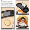 Angoily Stroller Snack Tray with Cup Holder Removable Feeding Tray for and Pushchairs Easy Installation and Design for Boys and Girls Eating view 2