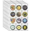 10 Sheets Coin Collection Supplies Pages, Coins Collecting Pocket Page with Standard 9 Hole Coin Binder Sleeves for Coin Stamp Currency Collection (12 Pocket) view 1