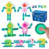 24Pcs Pop Fidget Spinners Bulk - Deformable Astronaut Fidget Spinner Keychain Robot Gyro Fidget Spinner for Kids Adults Glow in The Dark Sensory Toys Easter Party Favors Classroom Prizes view 1