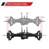 INJORA Front&Rear Axles Set - +4mm Extended Aluminum Complete Axles for TRX4M Upgrade 1/18 RC Crawler Car view 2
