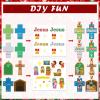 32 Sets Nativity Craft Kits for Kids DIY Bible Christian Religious Christmas Crafts Jesus is The Reason Ornament Christian Sunday School Crafts for Kids Xmas Party Fun Preschool Classroom Activities view 3