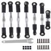 HopsupRC Adjustable Turnbuckles Upgrades Part for 1/10 Slash/Rustler/Stampede/Bandit VXL 4WD, Adjustable Turnbuckles Camber Links Toe Link,7PCS Silver view 1
